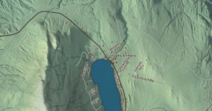 Close-up of the Elmore, Vermont aerial map