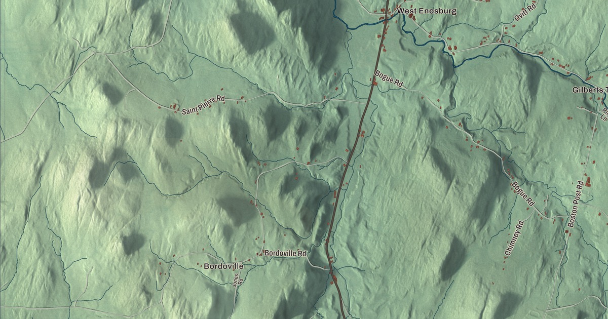 Map of Enosburgh, Vermont