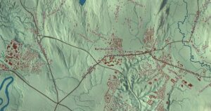 Close-up of the Essex, Vermont aerial map
