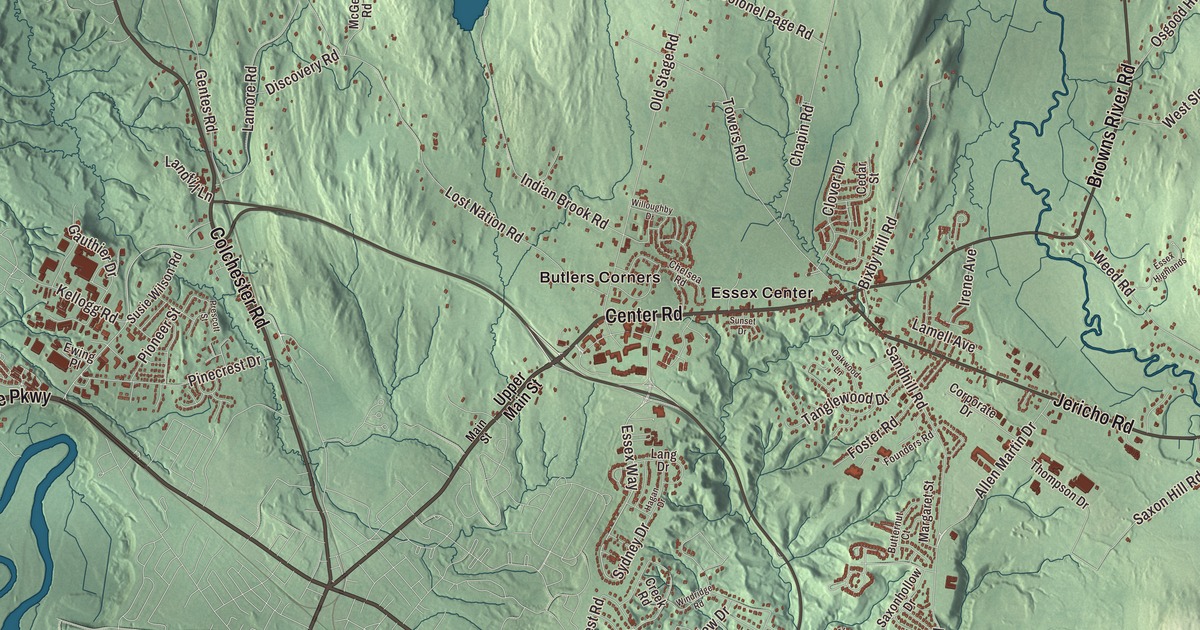 Map of Essex, Vermont
