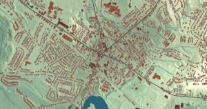 Close-up of the Essex Junction, Vermont aerial map