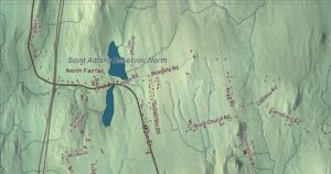 Close-up of the Fairfax, Vermont aerial map