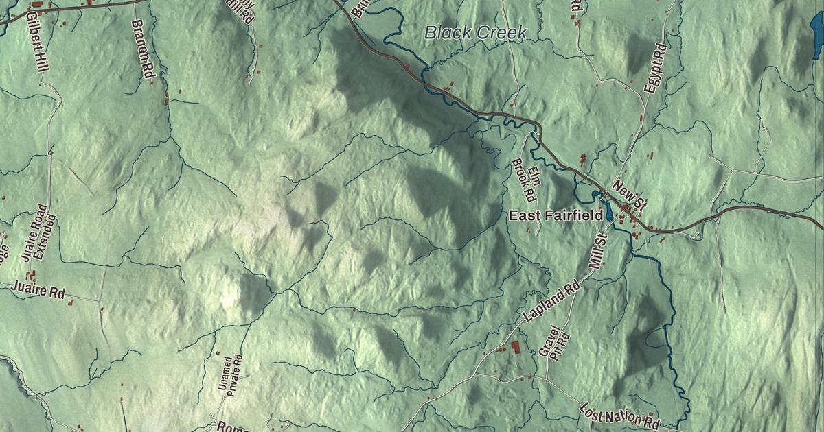 Map of Fairfield, Vermont