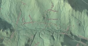 Close-up of the Fayston, Vermont aerial map