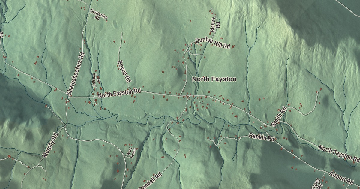 Map of Fayston, Vermont