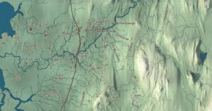 Close-up of the Ferrisburgh, Vermont aerial map