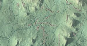 Close-up of the Fletcher, Vermont aerial map