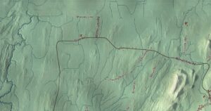 Close-up of the Franklin, Vermont aerial map