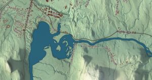 Close-up of the Georgia, Vermont aerial map