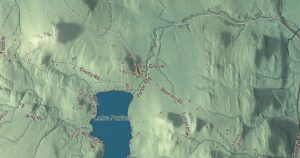 Close-up of the Glover, Vermont aerial map