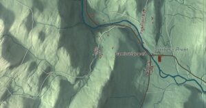 Close-up of the Grafton, Vermont aerial map