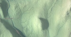 Close-up of the Granby, Vermont aerial map