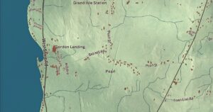 Close-up of the Grand Isle, Vermont aerial map