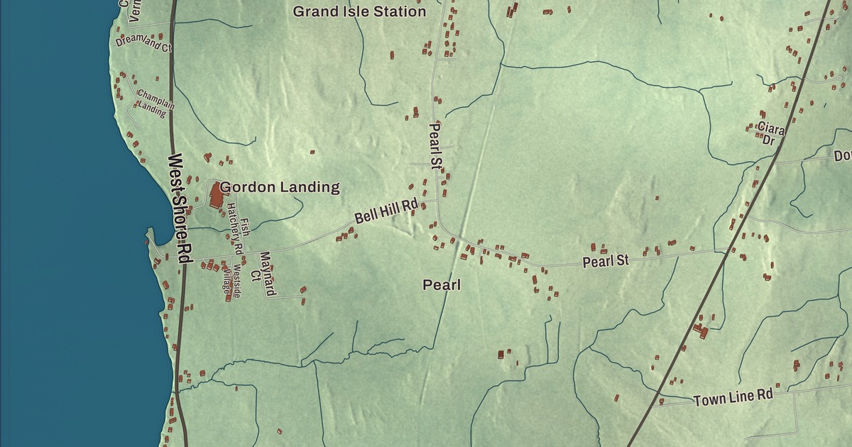 Map of Grand Isle, Vermont