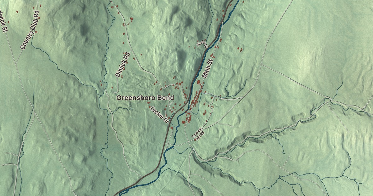 Map of Greensboro, Vermont