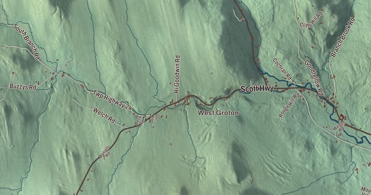 Map of Groton, Vermont
