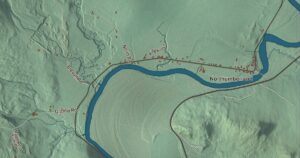 Close-up of the Guildhall, Vermont aerial map
