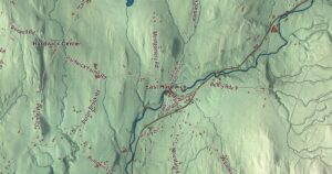 Close-up of the Hardwick, Vermont aerial map