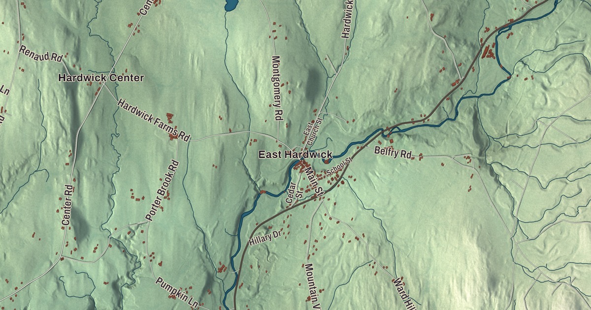 Map of Hardwick, Vermont