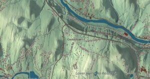Close-up of the Hartford, Vermont aerial map