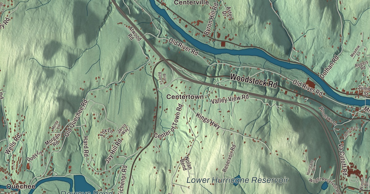 Map of Hartford, Vermont