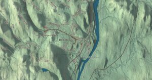 Close-up of the Hartland, Vermont aerial map