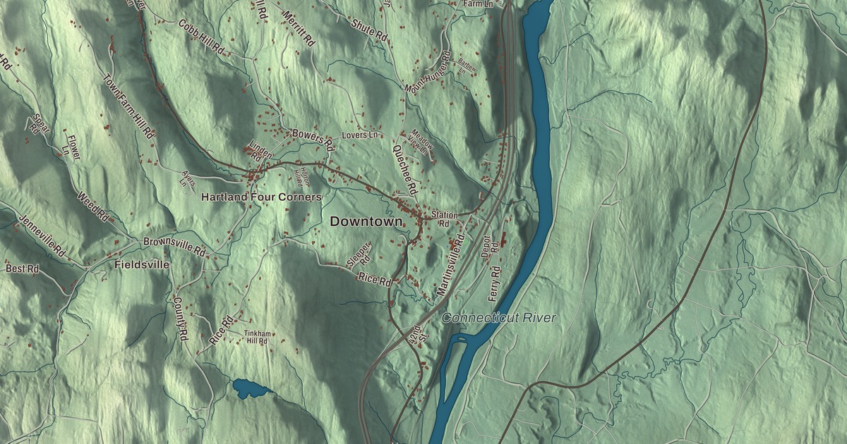 Map of Hartland, Vermont