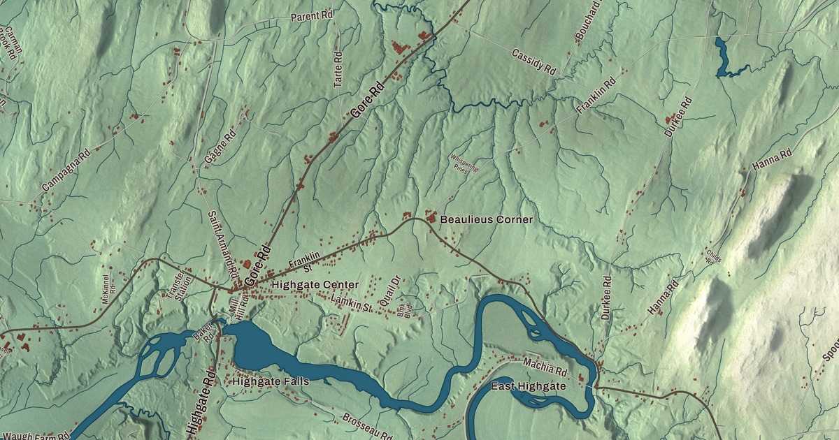 Map of Highgate, Vermont