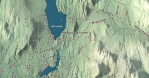 Close-up of the Hinesburg, Vermont aerial map
