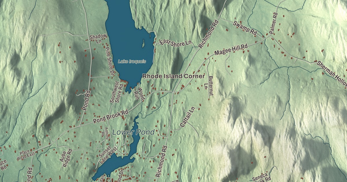 Map of Hinesburg, Vermont