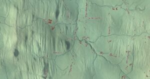 Close-up of the Holland, Vermont aerial map