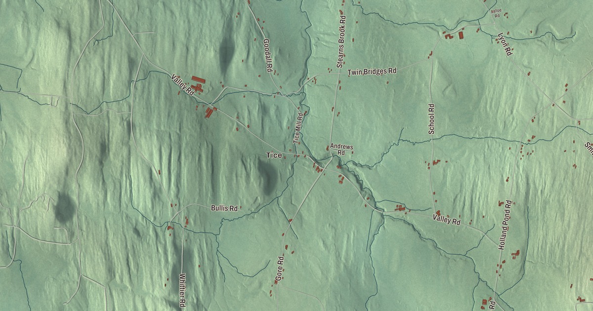 Map of Holland, Vermont