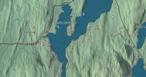 Close-up of the Hubbardton, Vermont aerial map