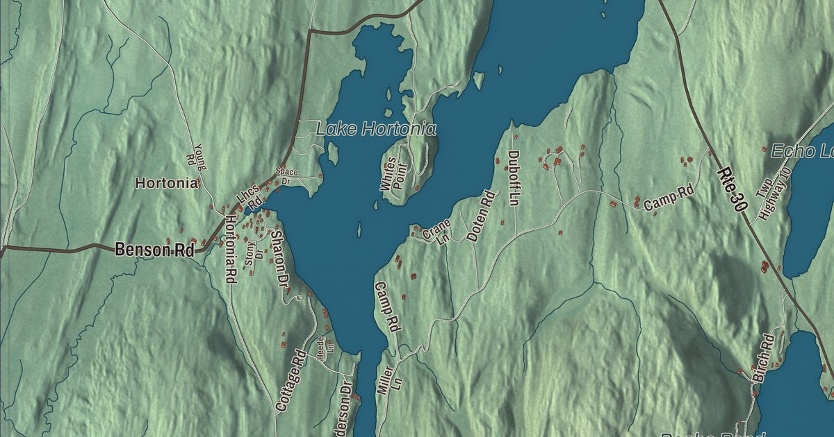 Map of Hubbardton, Vermont