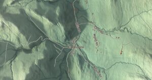 Close-up of the Huntington, Vermont aerial map