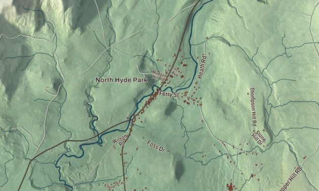 Map of Hyde Park, Vermont