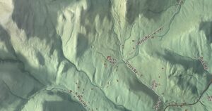 Close-up of the Ira, Vermont aerial map