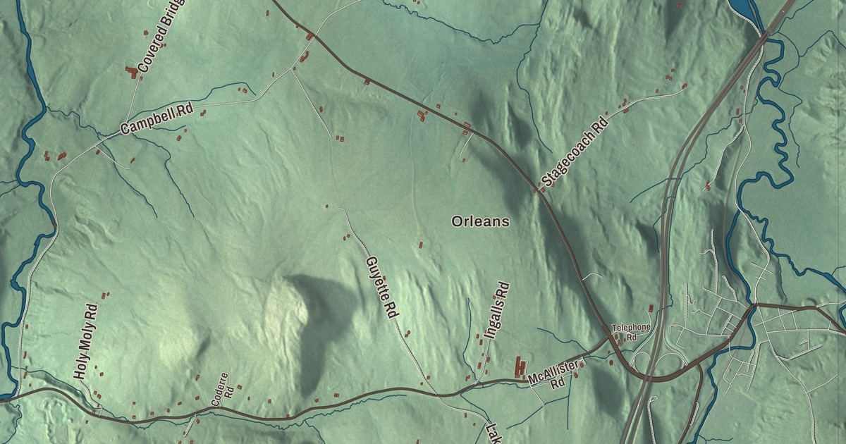 Map of Irasburg, Vermont