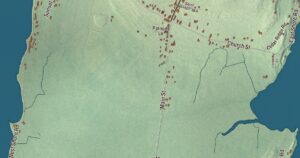 Close-up of the Isle La Motte, Vermont aerial map