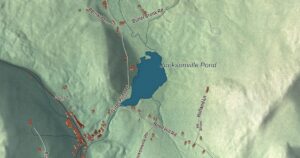 Close-up of the Jacksonville, Vermont aerial map