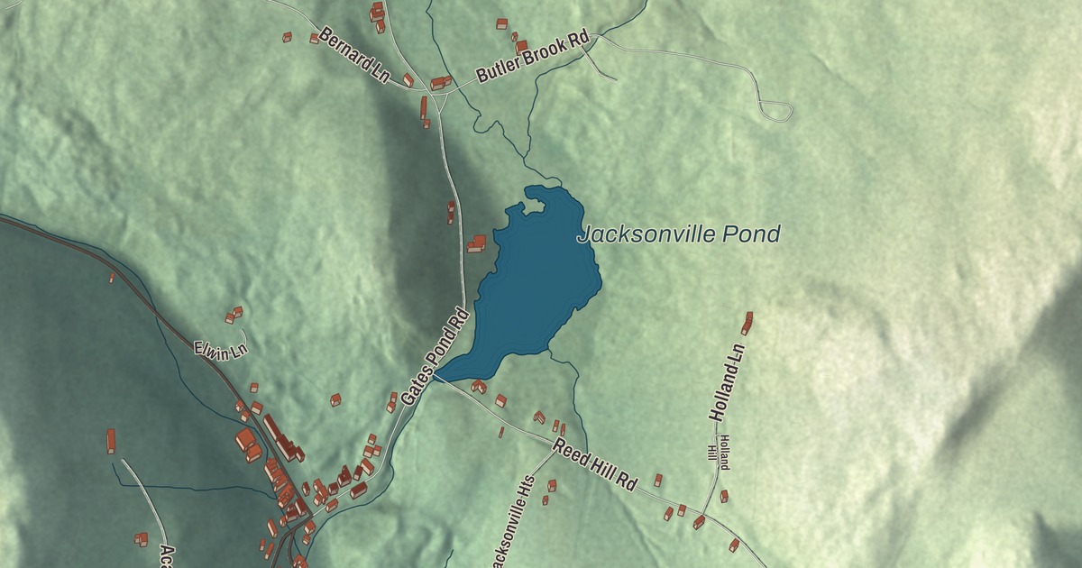 Map of Jacksonville, Vermont