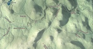 Close-up of the Jamaica, Vermont aerial map