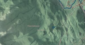 Close-up of the Johnson, Vermont aerial map
