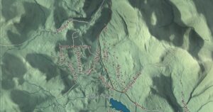 Close-up of the Killington, Vermont aerial map