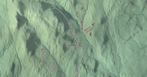 Close-up of the Kirby, Vermont aerial map