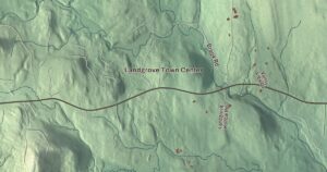 Close-up of the Landgrove, Vermont aerial map