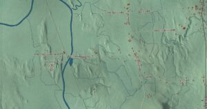 Close-up of the Leicester, Vermont aerial map