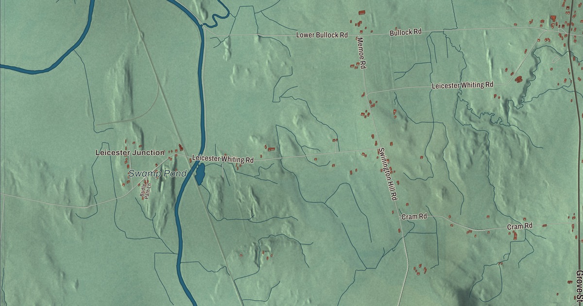 Map of Leicester, Vermont