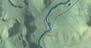 Close-up of the Lemington, Vermont aerial map