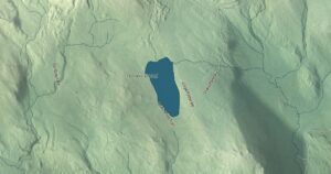 Close-up of the Lewis, Vermont aerial map
